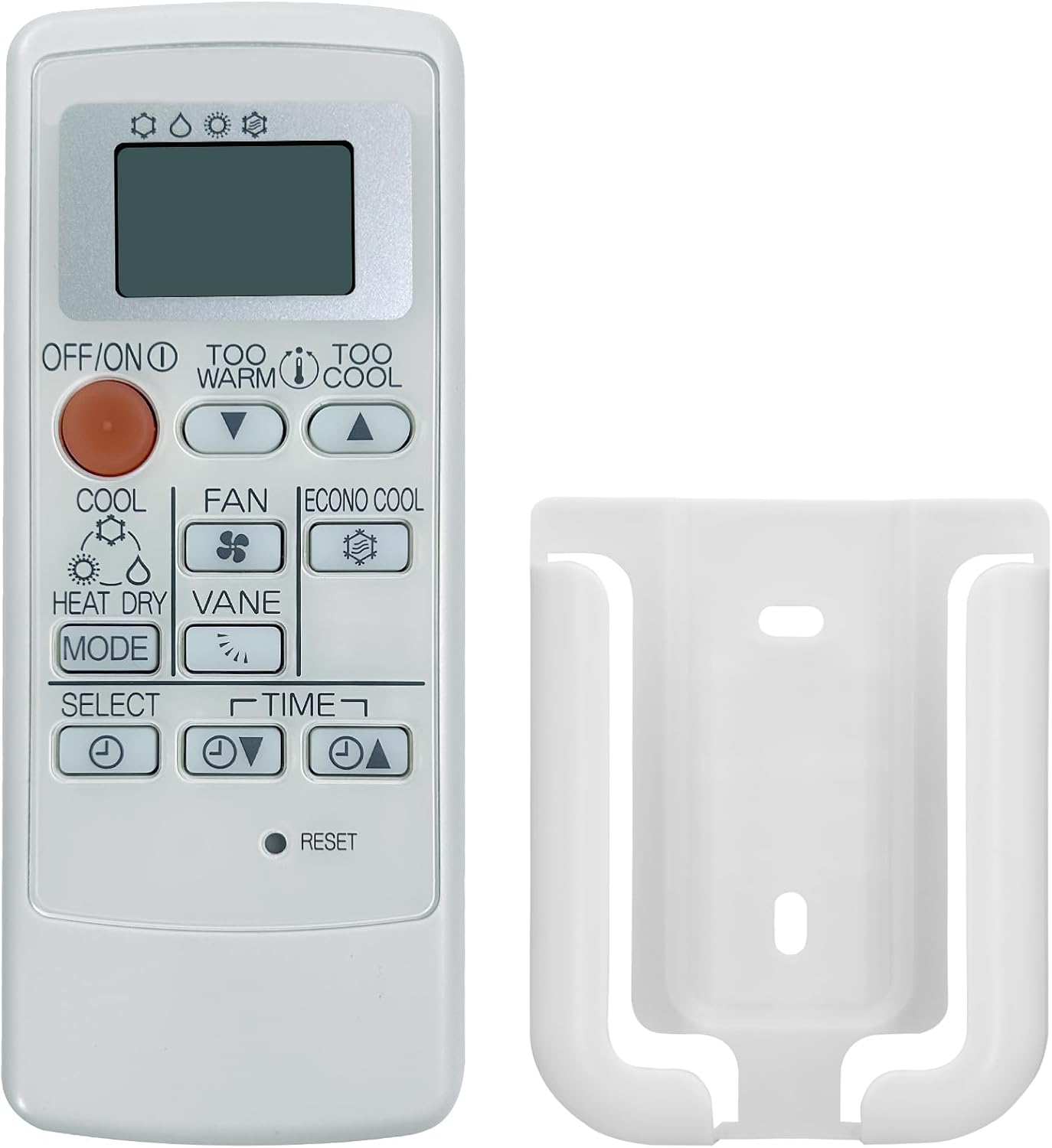 Replacement for Mitsubishi Electric Air Conditioner Remote Control MS16A, with Wall Mounting Bracket