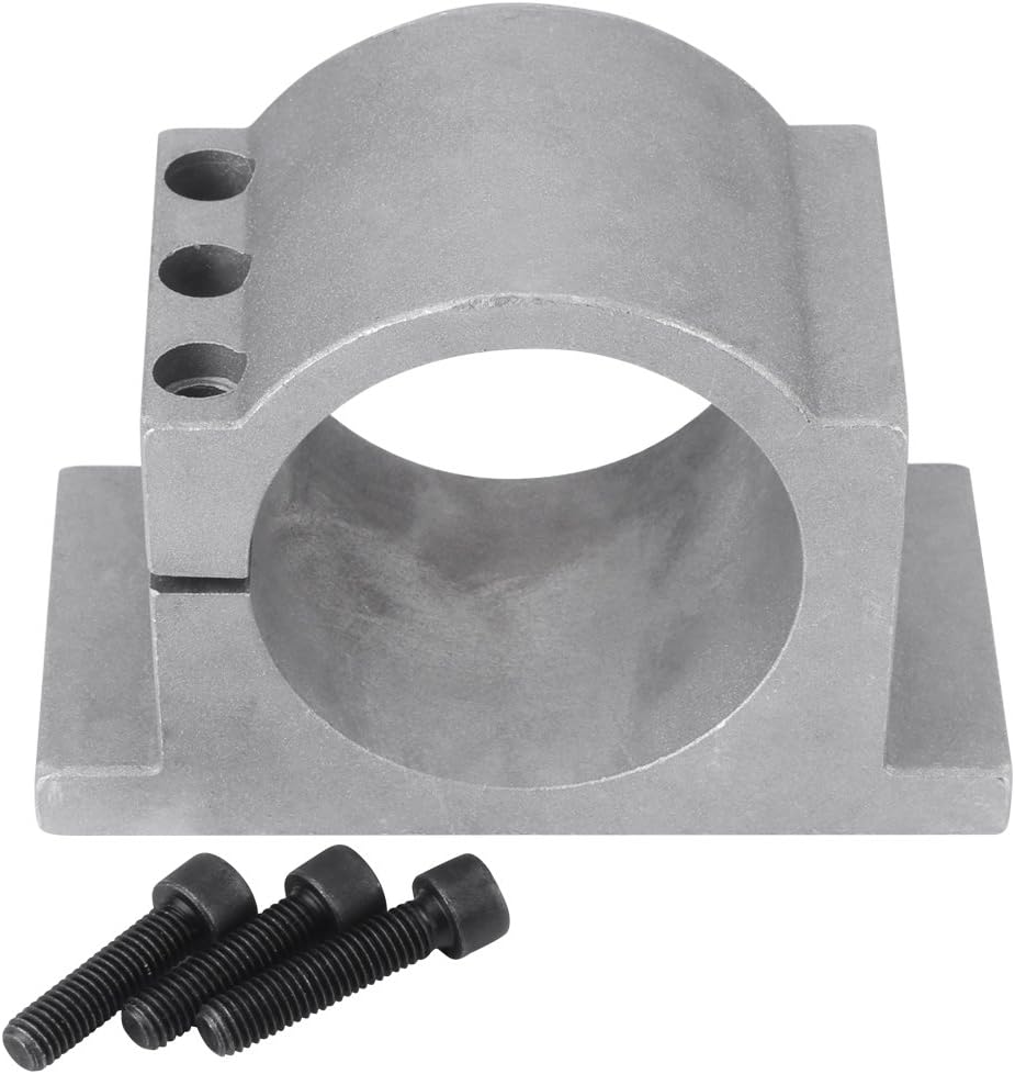 Spindle Motor Clamp, Motor Mount Clamp Cast Aluminum Sandblasting Treatment Anti-skid Design (80mm)