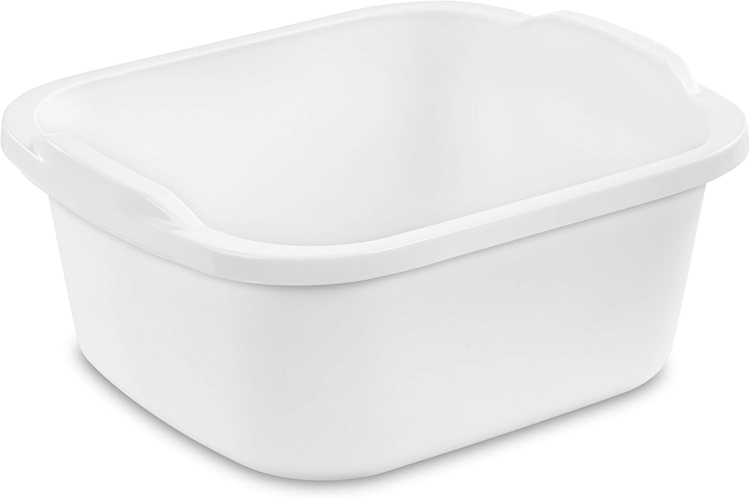 Tribello Plastic Wash Tub Dishpan Basin and Foot Bath for Soaking Feet, Laundry Hand Wash Bucket, Dish Pans for Washing and Storage Cleaning Supplies – 12 Quarts – Heavy Duty – Made in USA (White)