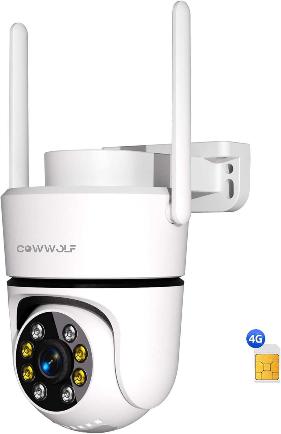 4G Security Cameras Wireless Outdoor, No WiFi Needed, 2K HD, 360° Pan/Tilt Outdoor Surveillance, AI Motion Detection, Continuous Power, IP66 Weatherproof, SIM Card Included for Remote Monitoring