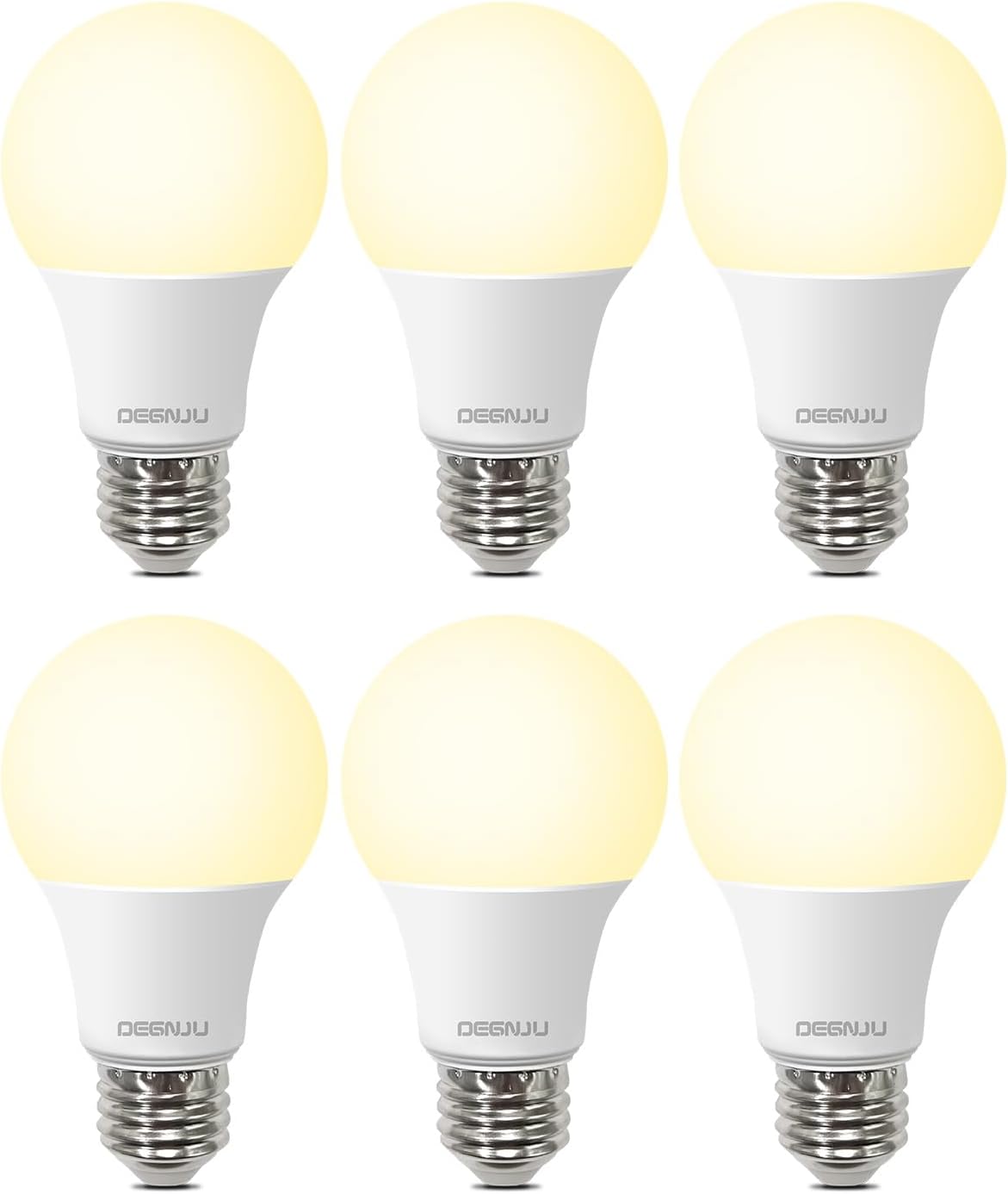 LED Light Bulbs 60W Equivalent, A19 Light Bulb Soft White 2700K 800LM 8.5 Watt, Non-Dimmable Standard Light Bulbs E26 Medium Base, 6 Pack