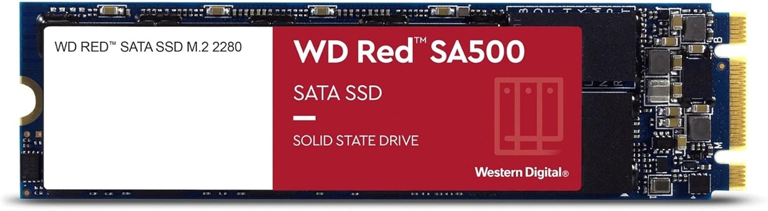 Western Digital 2TB WD Red SA500 NAS 3D NAND Internal SSD – SATA III 6 Gb/s, M.2 2280, Up to 560 MB/s – WDS200T1R0B