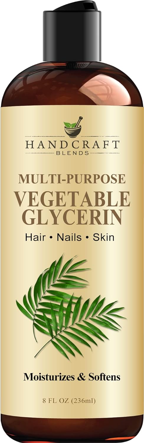 Handcraft Blends Vegetable Glycerin/Glycerine – 8 Fl Oz – 100% Pure and Natural – Premium Grade Hair and Body Oil – Massage Oil – for DIY Blends