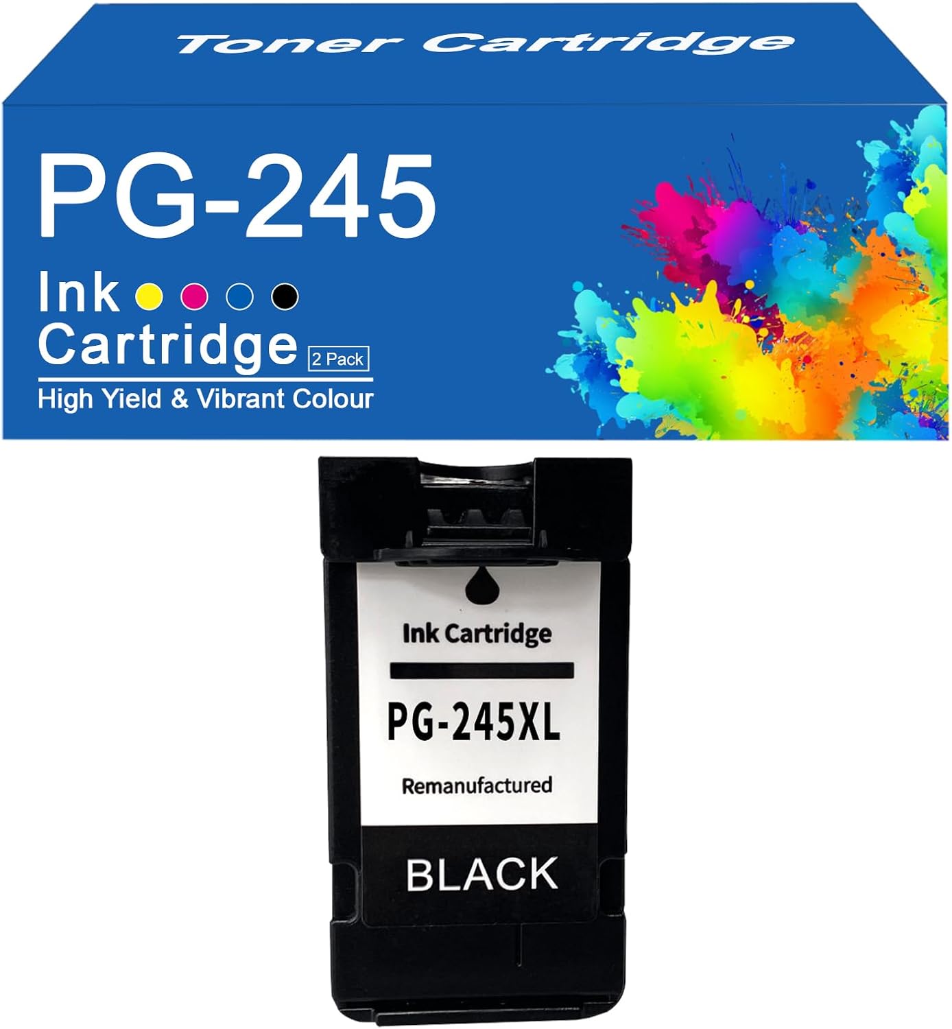 PG-245 CL-246 Ink Cartridges Compatible for Canon PG-245 CL-246 High Yield Ink Cartridges for Canon IP2820 IP2850 MG2420 MG2450 MG2520 Printer Black