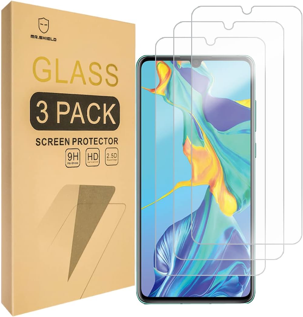 Mr.Shield [3-PACK] Designed For Huawei P30 [Tempered Glass] Screen Protector with Lifetime Replacement