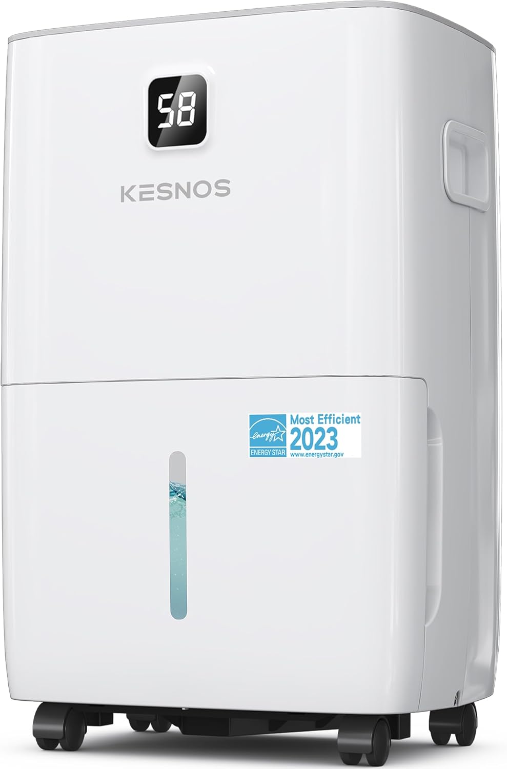 Kesnos 80 Pints Energy Star Dehumidifier for Home & Basement with Drain Hose, Front LED Display and 1.06 Gal Water Tank, Ideal for Spaces up to 5,500 Sq. Ft., Featuring Auto Defrost & Timer Function