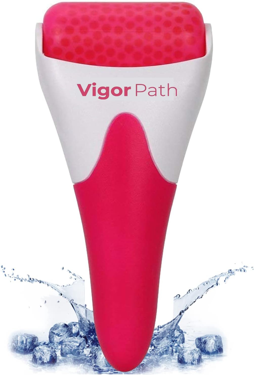 VIGOR PATH Ice Roller for Face, Eyes & Skin Care – Womens Gifts for Relaxation, Face Roller Massager for Puffiness, Wrinkles & Migraine (Pink)