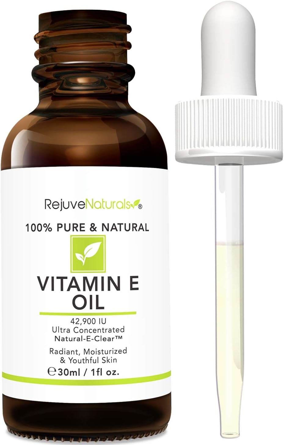 Vitamin E Oil – 100% Pure & Natural, 42,900 IU. Repair Dry, Damaged Skin from Surgery & Acne, Age Spots & Wrinkles. Boost Collagen for Moisturized, Youthful-looking Skin. d-alpha tocopherol