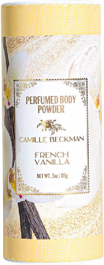 French Vanilla Scented Talc-Free Body Powder, Perfumed Dusting Powder, Camille Beckman 3 Ounce