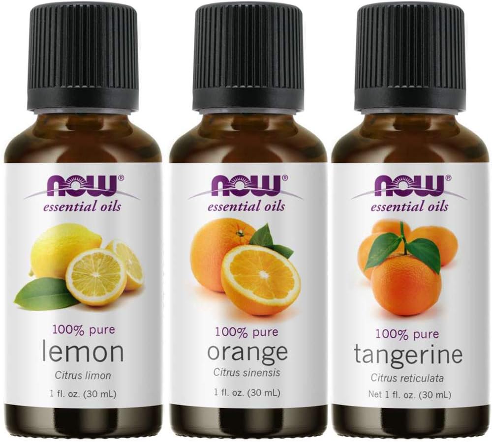 Now Foods 3-Pack Variety of Now Essential Oils Citrus Blend – Orange, Tangerine, Lemon