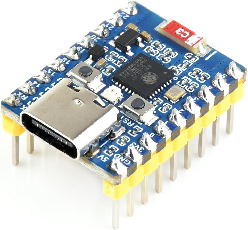 ESP32 Development Board ESP32-C6 Mini Development Board with Pre-Soldered Header, Based on ESP32-C6FH4 Dual Processors 160MHz Running Frequency 2.4 G H z W-Fi 6 & Blue-Too-th 5, Suitable for AIoT