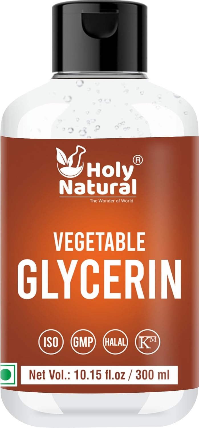 Vegetable Glycerin 10.15 Fl.oz (300ml) l Non-GMO, Kosher, Food Grade/Cosmetic Grade, For Baking and Mix in flavour as a vehicles