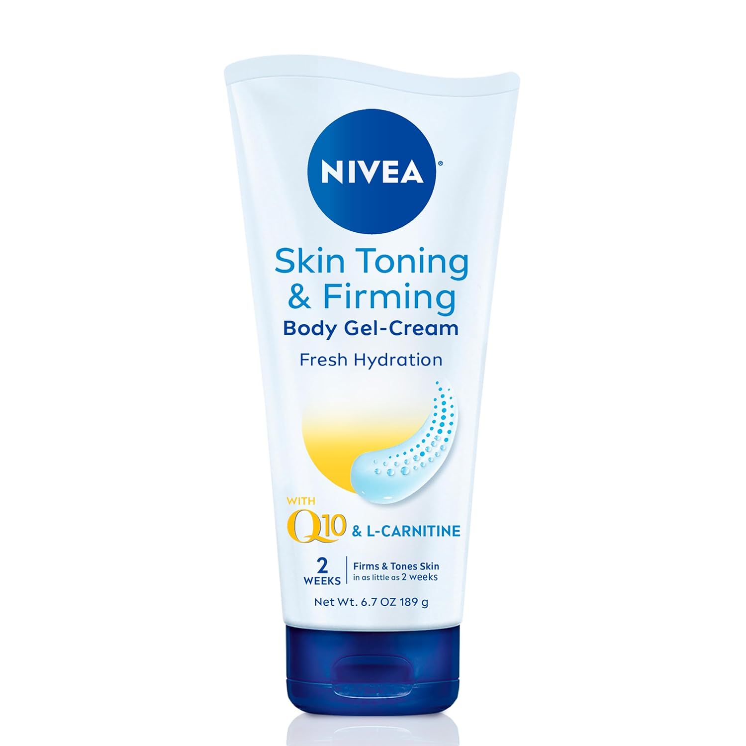 NIVEA Skin Firming and Toning Body Gel Cream with Q10, Firming Body Cream, Moisturizing Skin Cream, 6.7 Oz Tube