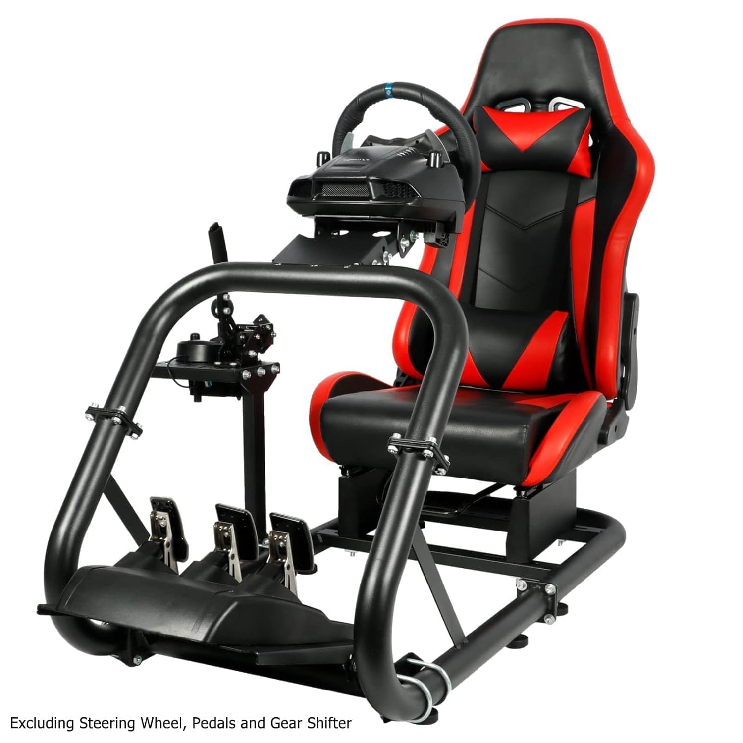 Dardoo G29 Gaming Simulator Cockpit with Real Seat Fit for Logitech/Thrustmaster/Fanatec G920 G923 T300RS,Direct Drive Sim Racing Cockpit,Without Wheel,Pedal & Handbrake