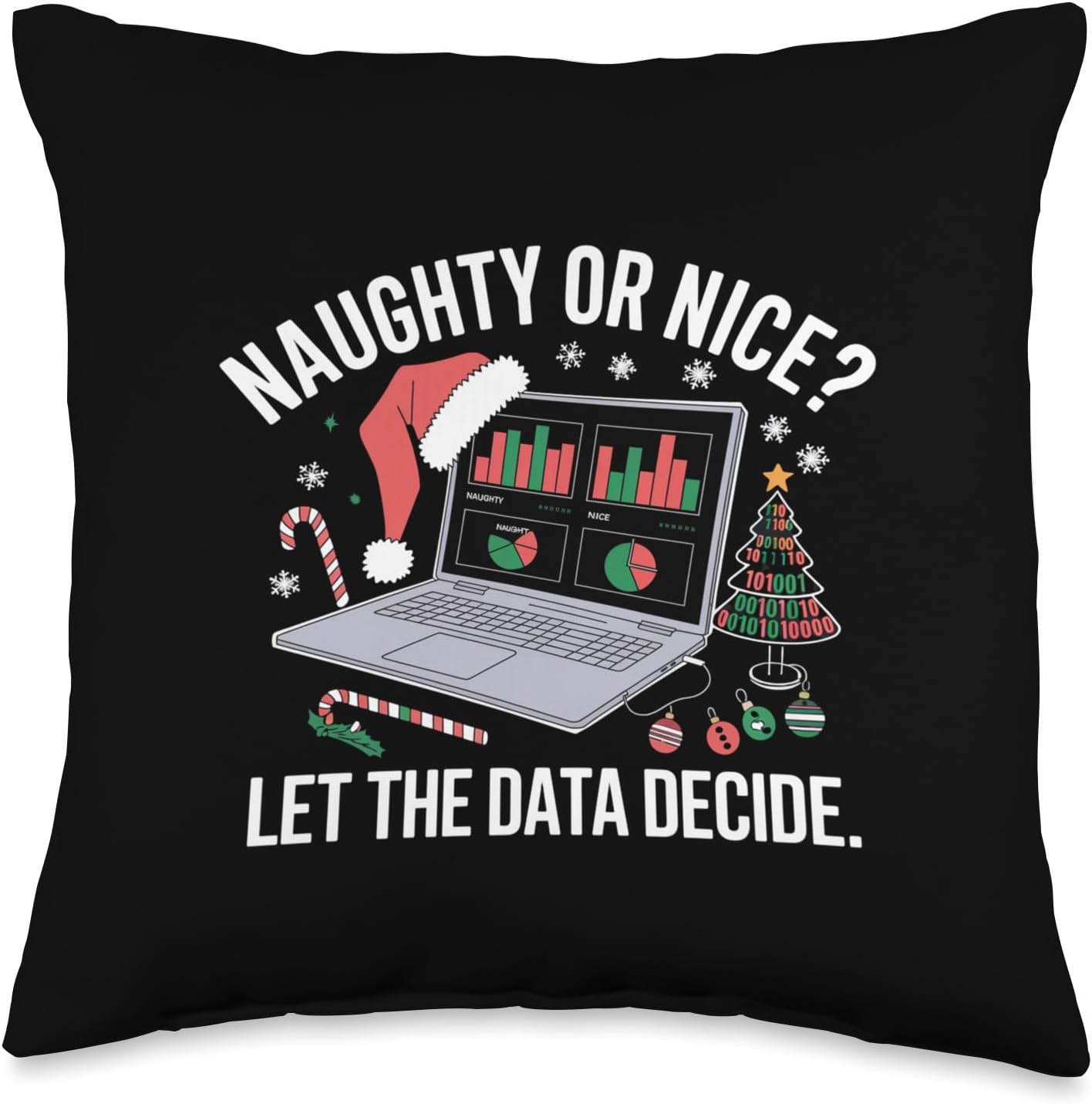 Funny Data Analyst Christmas Pun For Data Nerds Throw Pillow