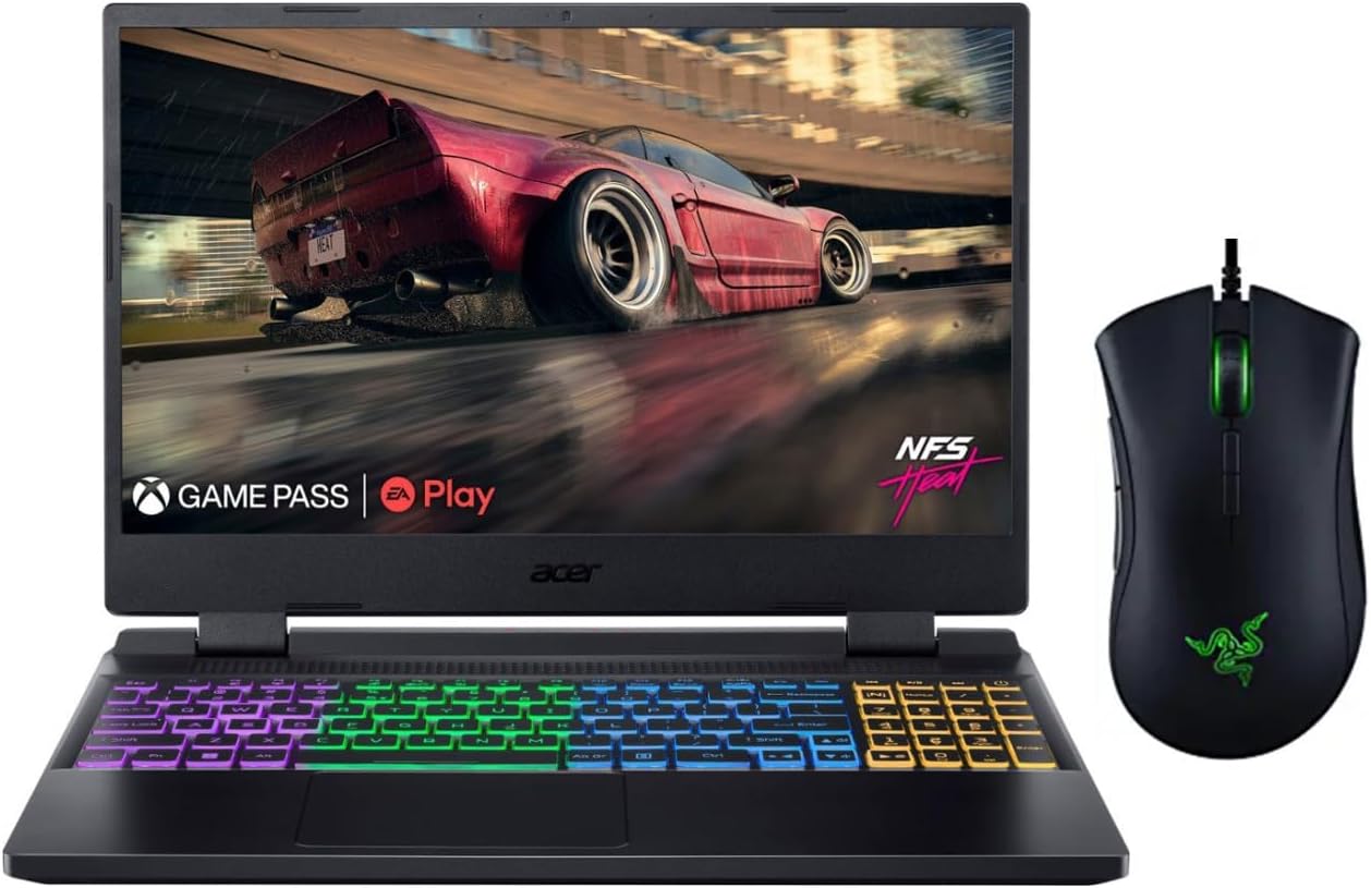 acer Nitro 5 15.6″ QHD 165Hz Display Gaming Laptop | AMD Ryzen 7 6800H | NVIDIA GeForce RTX 3070 Ti | 32GB RAM DDR5 | 2 X 1024GB SSD | RGB Backlit | Windows 11 Home | Bundle with Gaming Mouse