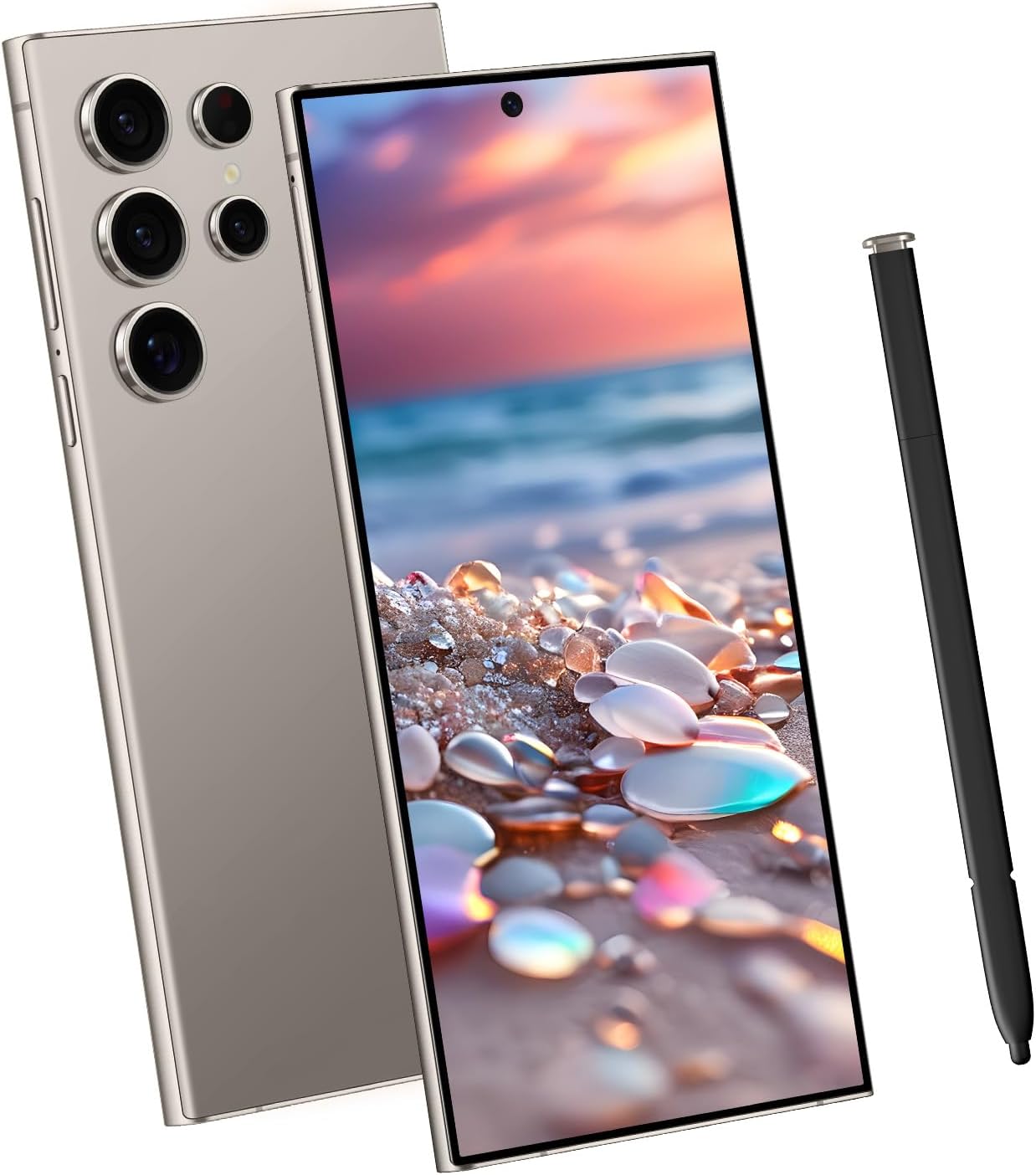 I24 Ultra 5G Smartphone, 6+256GB Unlocked Phone, Android 13.0, 48+108MP Zoom Camera, Mobile Phone with Build-in Pen,Long Battery Life 6800mAh, Dual SIM, 6.8“ HD Screen,5G/4G Phone (Gray)