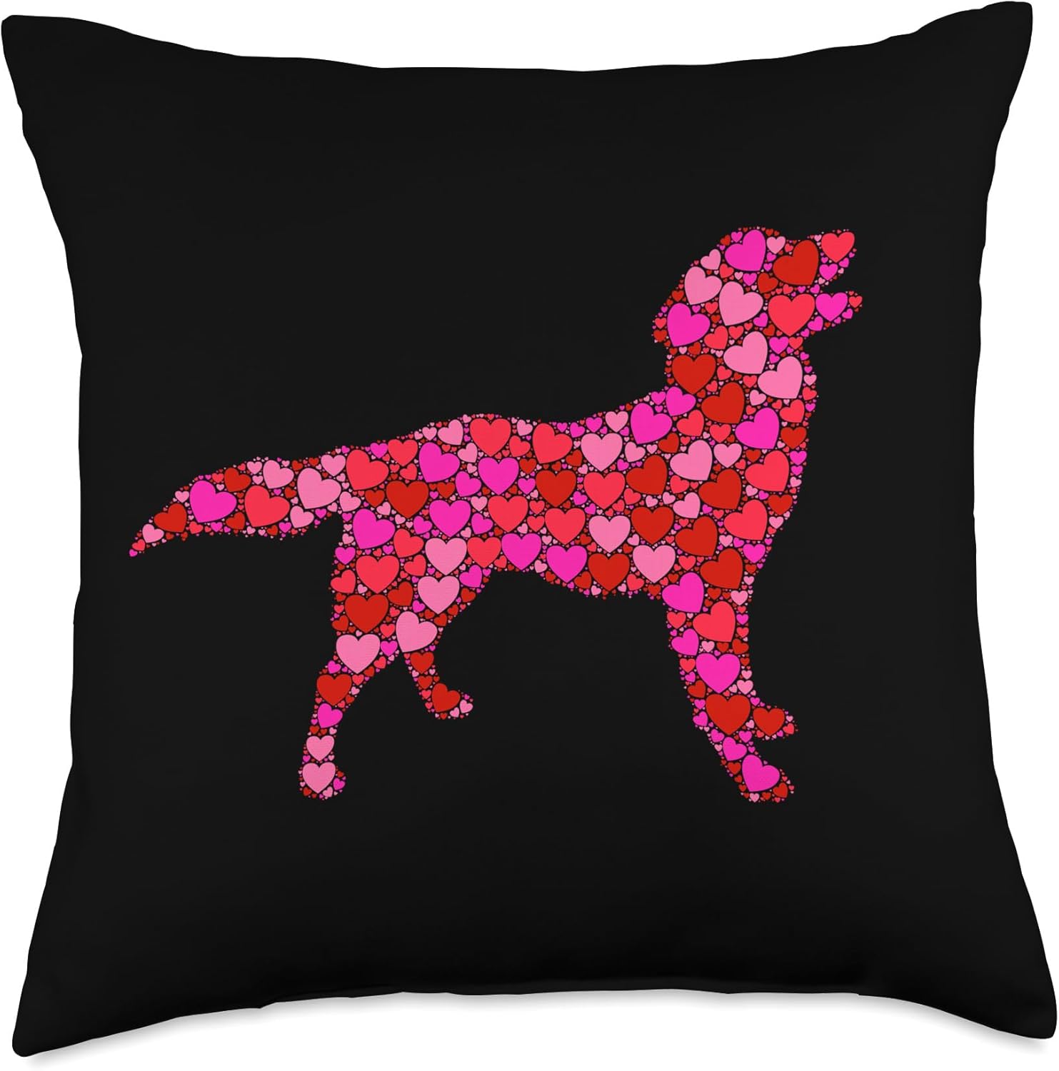 Red Heart Valentine’s Day Nova Scotia Duck Tolling Retriever Throw Pillow