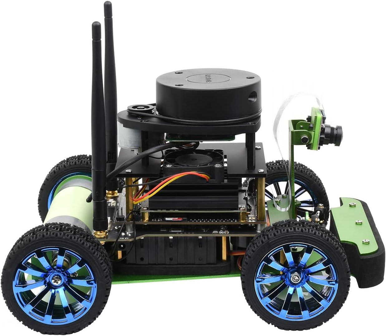 Waveshare JetRacer Professional Version ROS AI Kit, Dual Controllers AI Robot, Lidar Mapping, Vision Processing, Includes Waveshare Jetson Nano Dev Kit 4GB (NOT Support Nano 2GB)