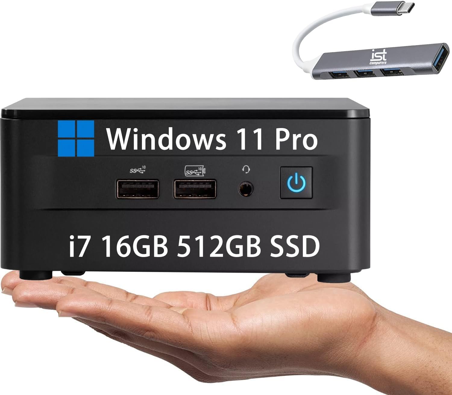 Intel NUC 12 Pro Kit Wall Street Canyon Mini PC (16GB RAM, 512GB SSD, 12-Core i7-1260P, Iris Xe Graphics) Business Desktop, 2 x Thunderbolt 4, Ethernet, Wi-Fi 6E, 3-YR WRT, IST Hub, Win 11 Pro