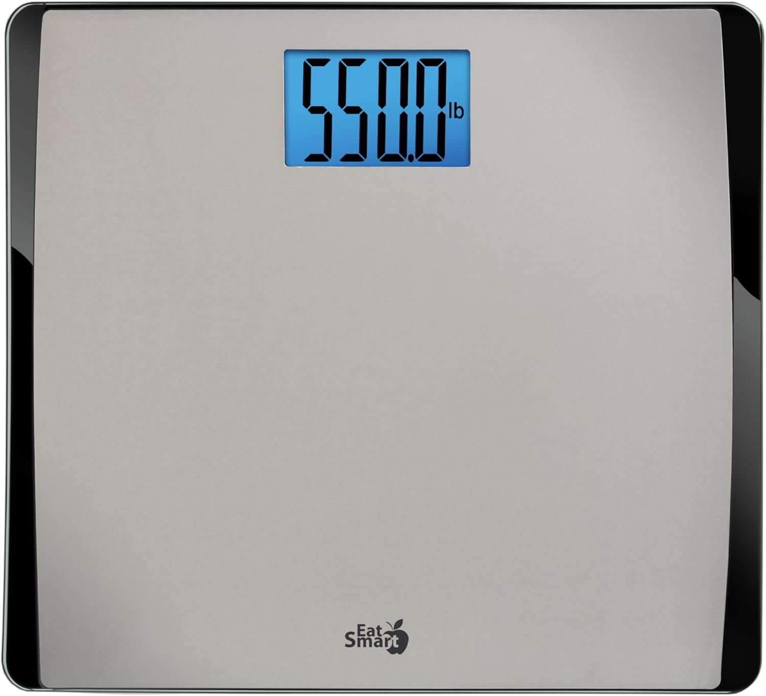 Eat Smart Precision 550 Pound Extra-High Capacity Digital Bathroom Scale for Body Weight with Extra-Wide Platform, Stainless Steel