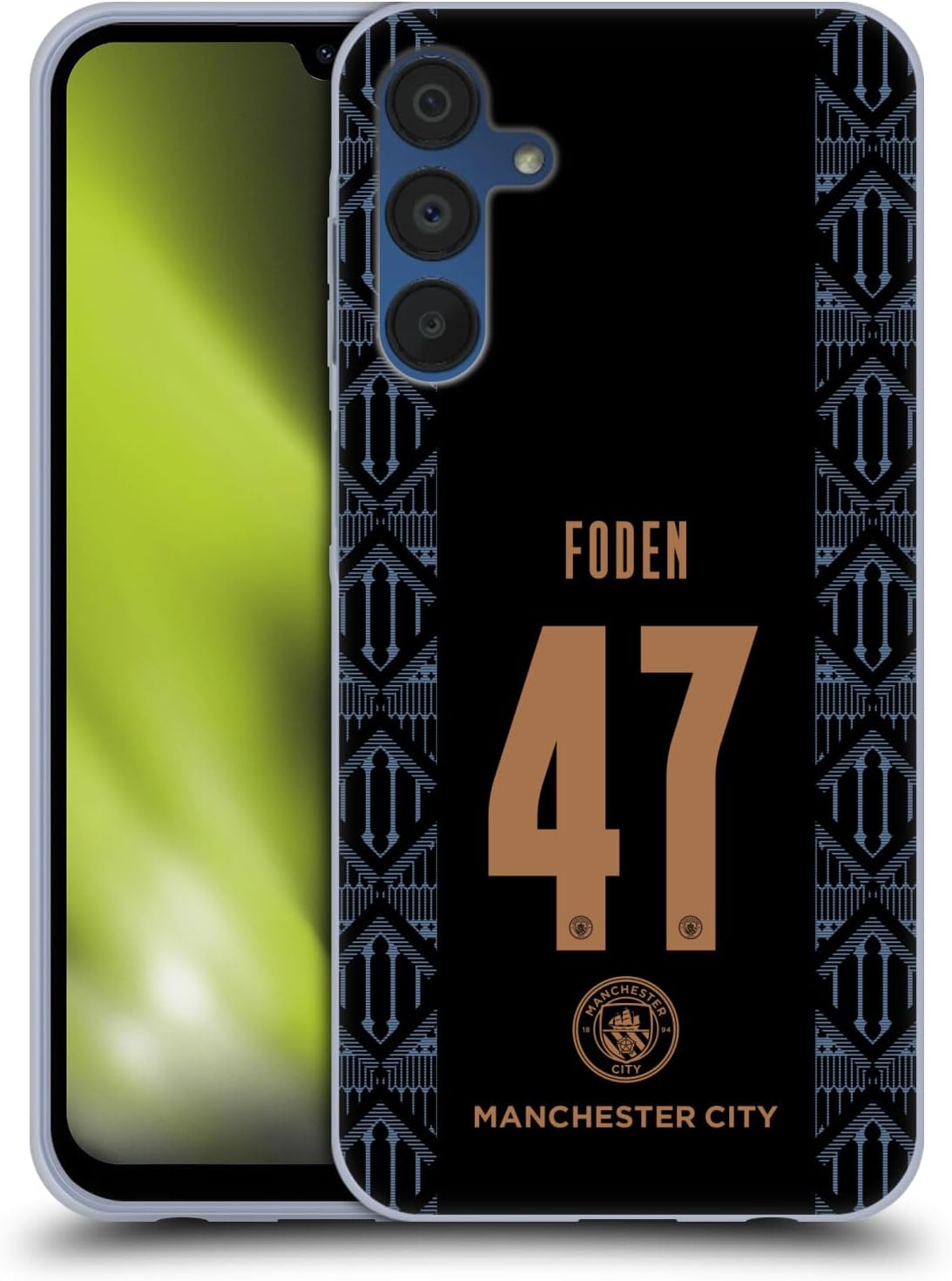 Head Case Designs Officially Licensed Manchester City Man City FC Phil Foden 2020/21 Players Away Kit Group 2 Soft Gel Case Compatible with Samsung Galaxy A15