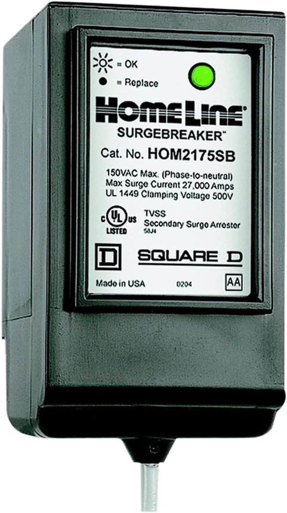 Square D by Schneider Electric HOM2175SB Homeline SurgeBreaker Surge Protective Device Takes 2 Load Center Spaces (Pack of 1)