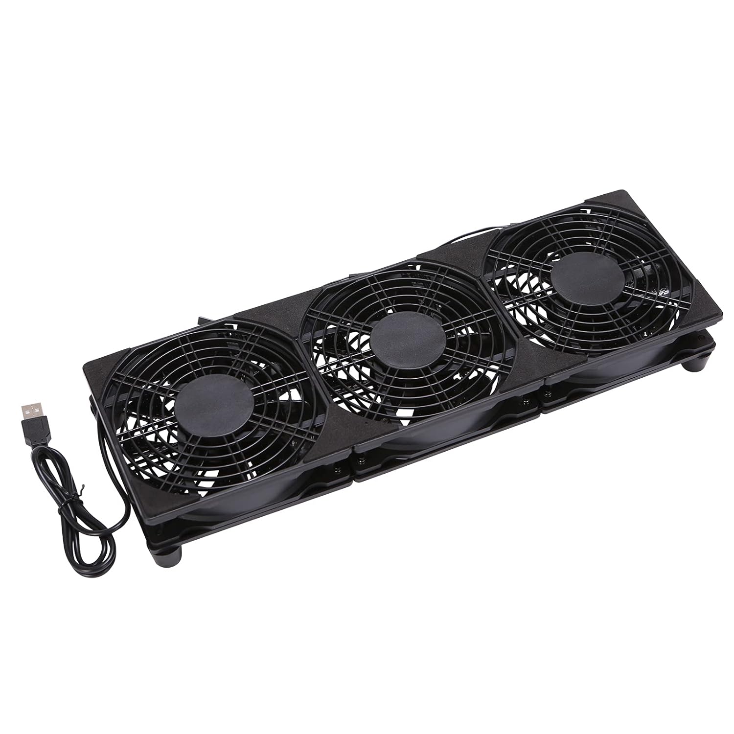 3x120mm 360mm 5V USB Powered Cooling Fan for Router Rack DIY Audio Video Network Cabinet Server Cooling Projects and Equipment Workstation Mining Machine Laptop Cooling Fan Stand