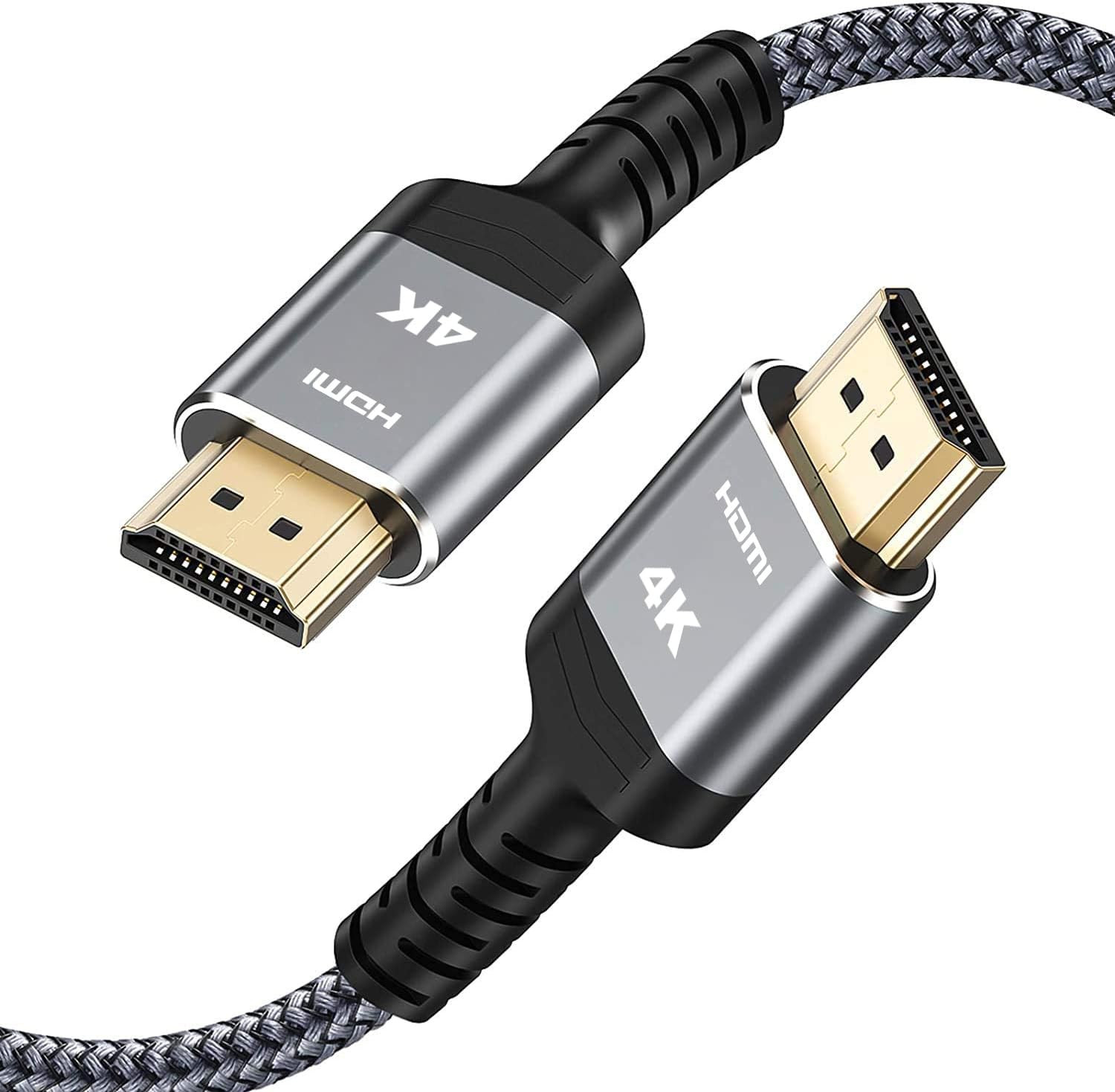 Highwings 4K HDMI Cable 20FT, 4K HDR High Speed 18Gbps Braided Nylon HDMI to HDMI Cord, HDCP 2.2,ARC,Video 4K UHD 2160p,HD 1080p,3D-for Laptop,Game Monitor,PS3,PS4,Blu-ray,Netflix Projector ect