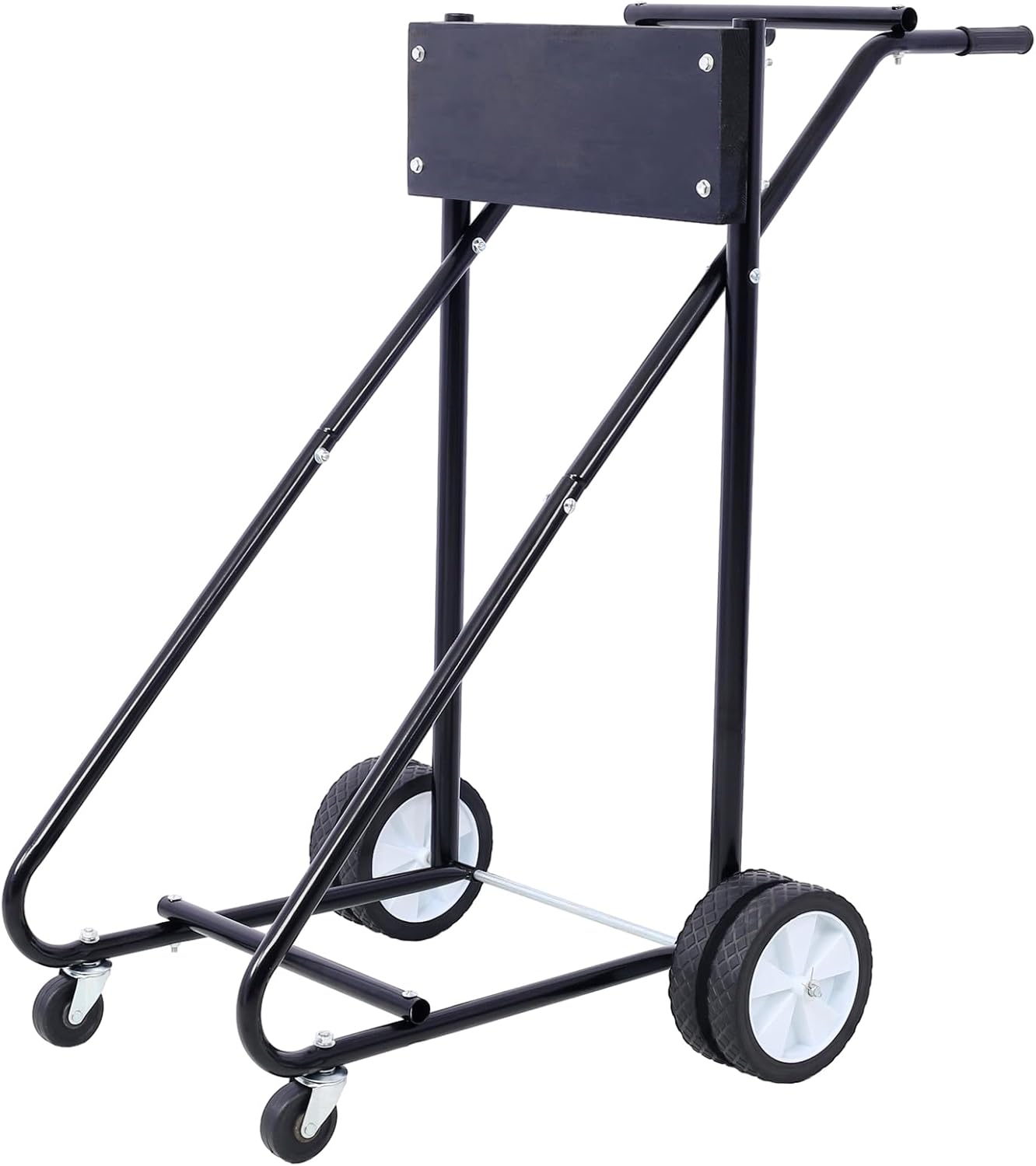 Outboard Boat Motor Stand, 330lbs Weight Capacity Heavy Duty Engine Carrier Cart, Steel Portable Support Dolly with Wheels, Multi-Purpose Engine Stand for Motor Repair, Maintenance, Transport, Storage