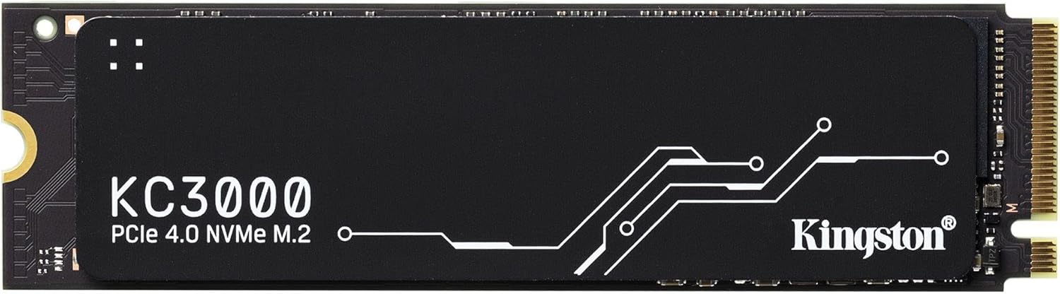 Kingston 512 GB KC3000 PCIe 4.0 NVMe M.2 SSD – High-Performance Storage for Desktop and Laptop PCs -SKC3000S/512G