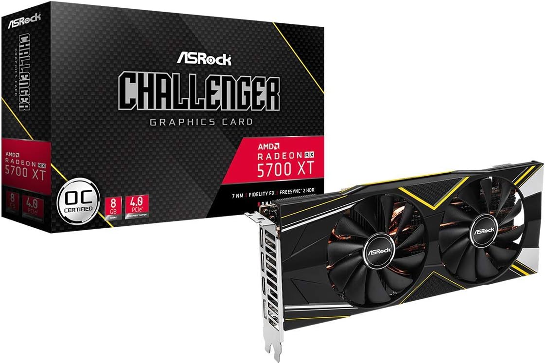 ASRock VCX RX 5700 XT Challenger D 8G OC 8GB GDDR6 PCIE 256B HDMI 3xDP Retail (RX5700 XT CHALLENGER D 8G OC)