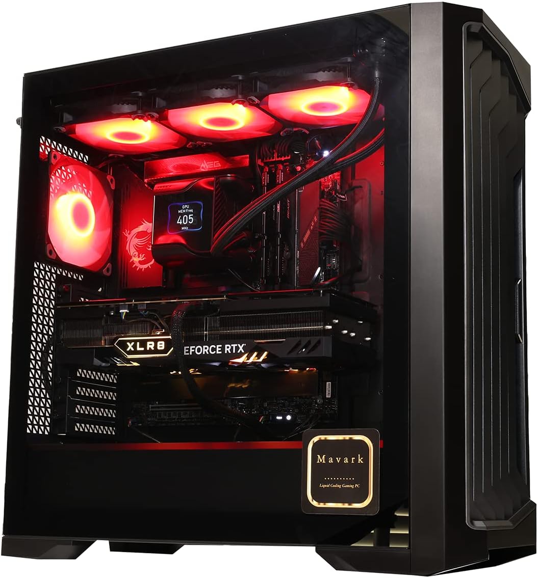 Mavark 4K Gaming PC Desktop Rig Intel 13th Gen Raptor Lake i9-13900K 5.8GHz RTX 4090 24GB GPU Overclocking AIO CPU Liquid Cooler 2.4″ IPS Display GeForce RTX 4090 24GB 8TB SSD 128GB RAM Win 11 Pro