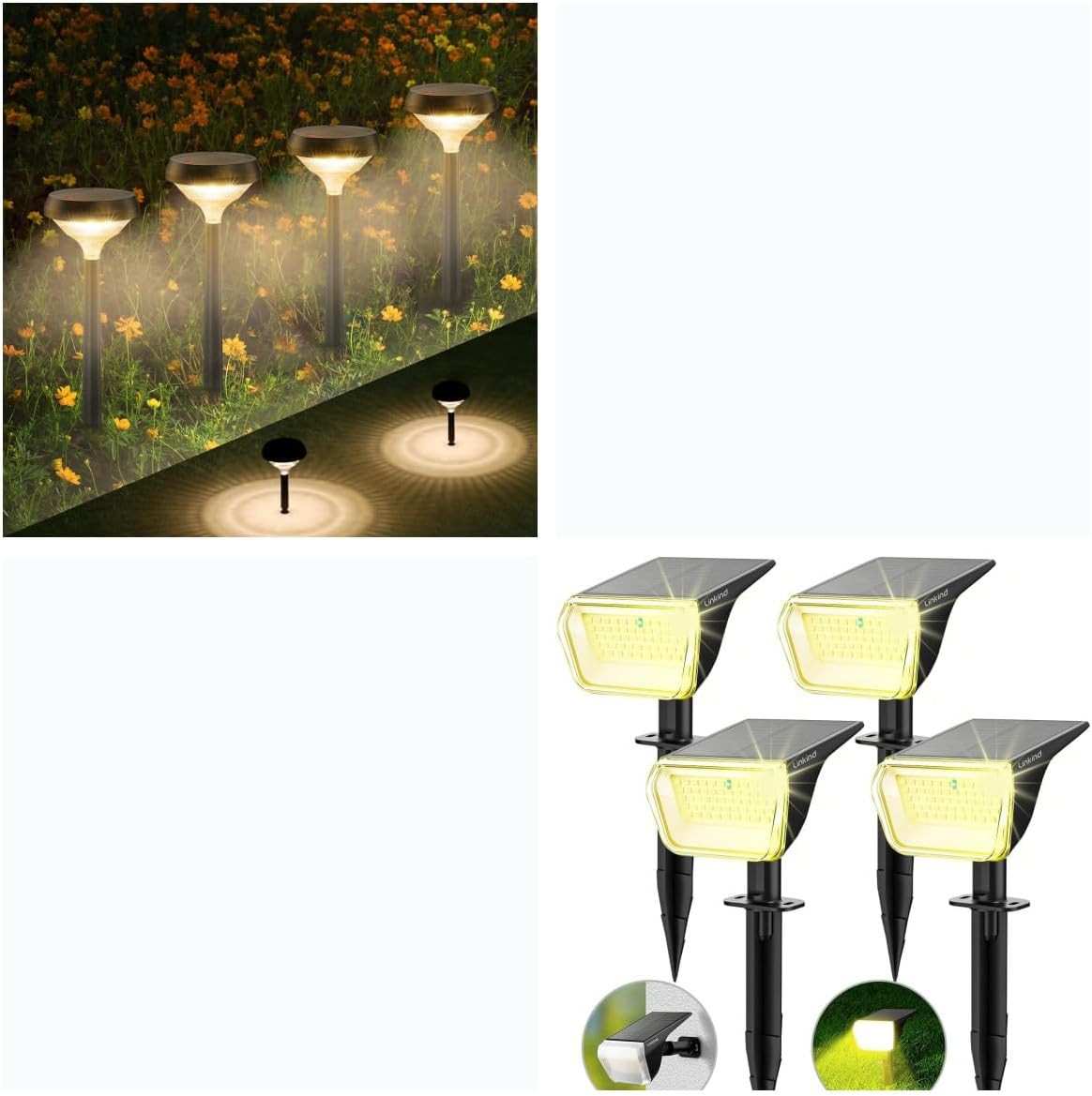 Linkind Solar Pathway Lights 4 Pack Solar Lights Outdoor 4 Pack