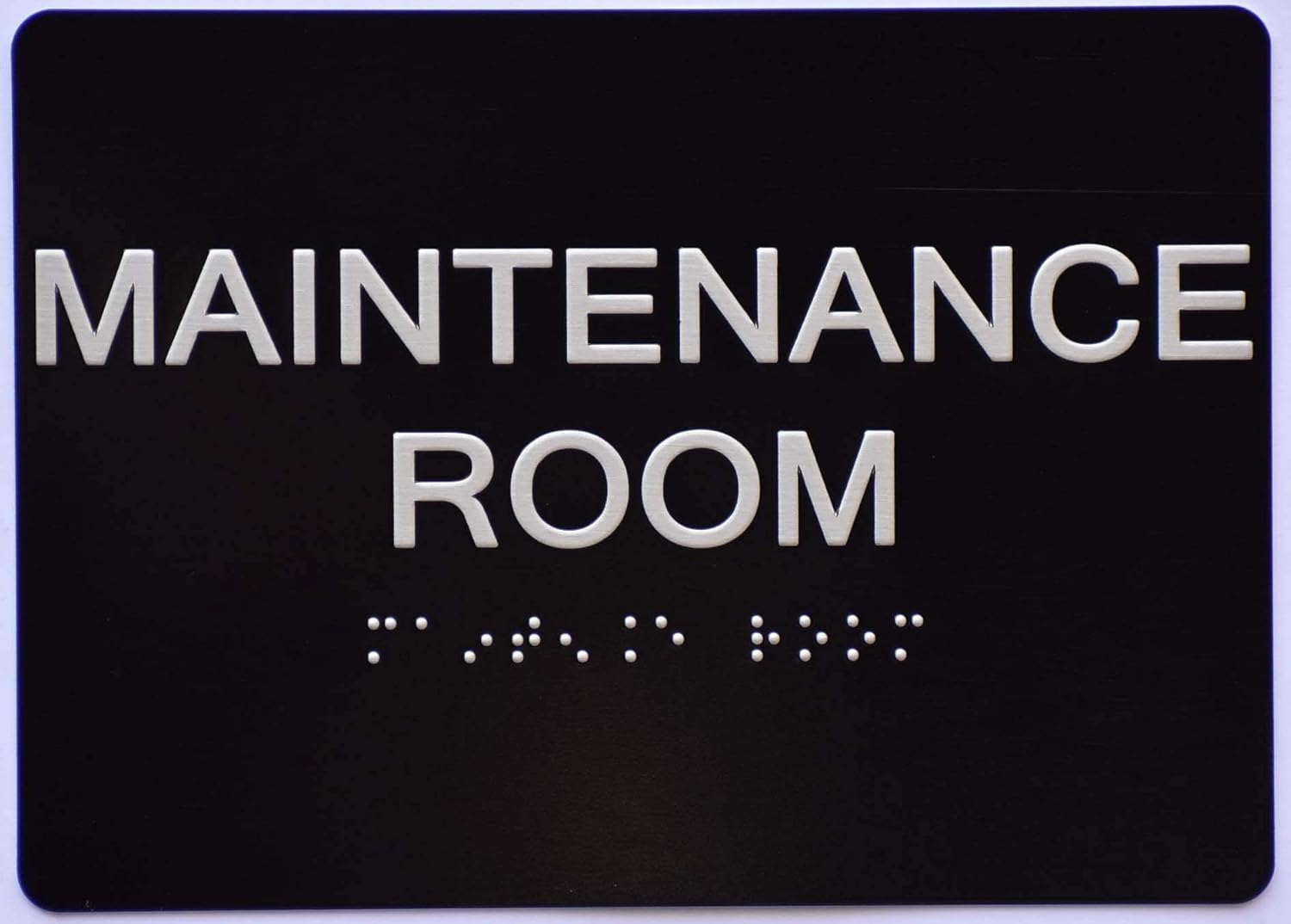 Maintenance Room Sign -Black(Aluminium, Black/Silver,Size 5×7) The Sensation line