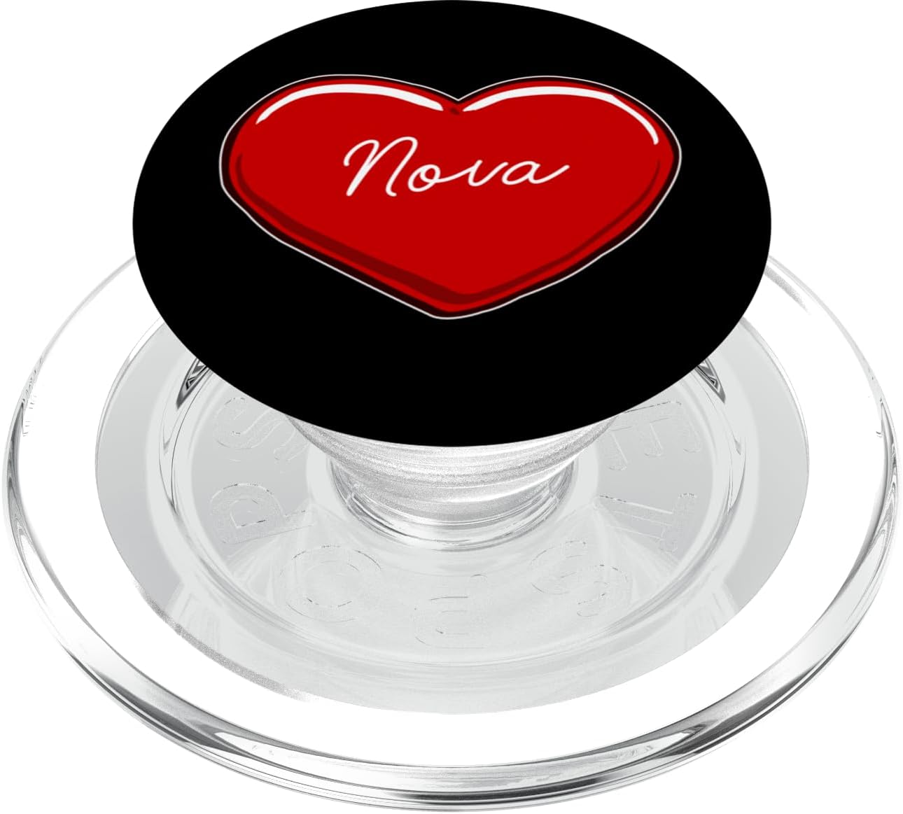 Hand Drawn Heart Nova – First Name Hearts I Love Nova PopSockets PopGrip for MagSafe