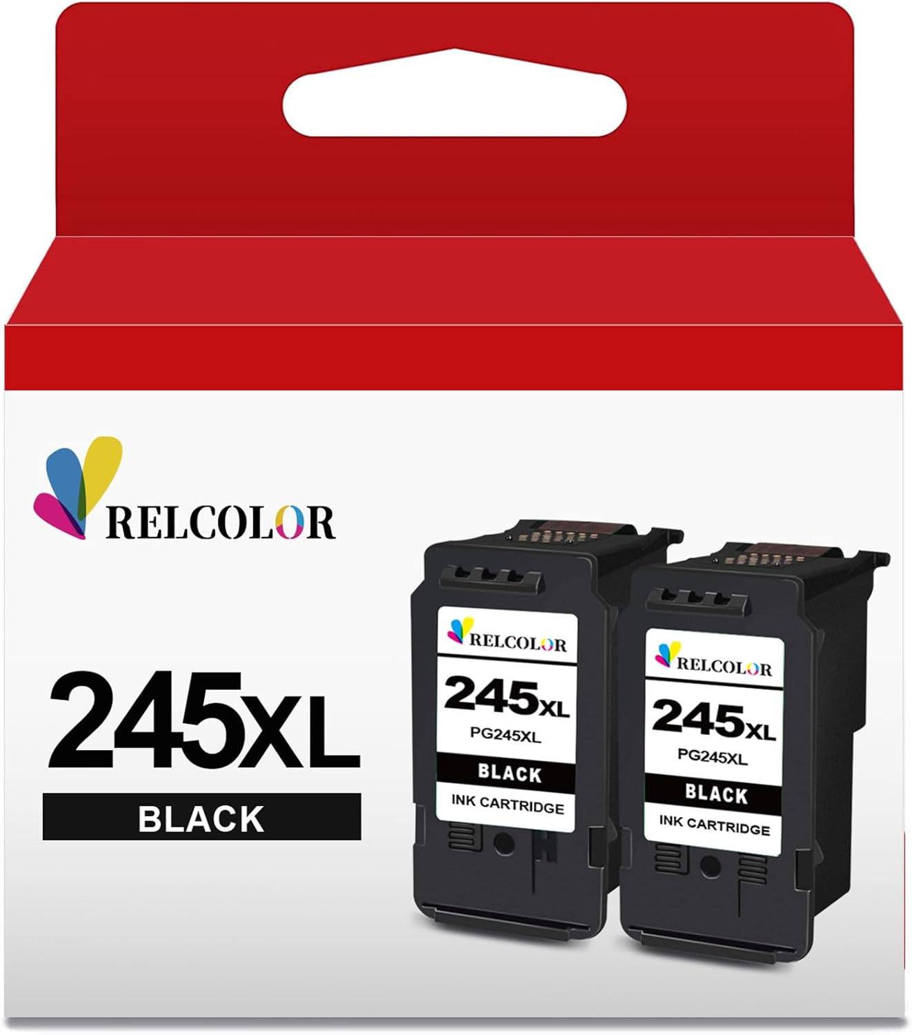 Compatible Ink Cartridge Replacement for Canon 245XL (Black 2 Pack) 245 XL PG245 243 243XL for MX490 MG2522 MX492 TR4520 TR4500 MG2520 TS3300 TS3322 MG2525 TR4522 TS3100 TS3122 TS3320 Printer