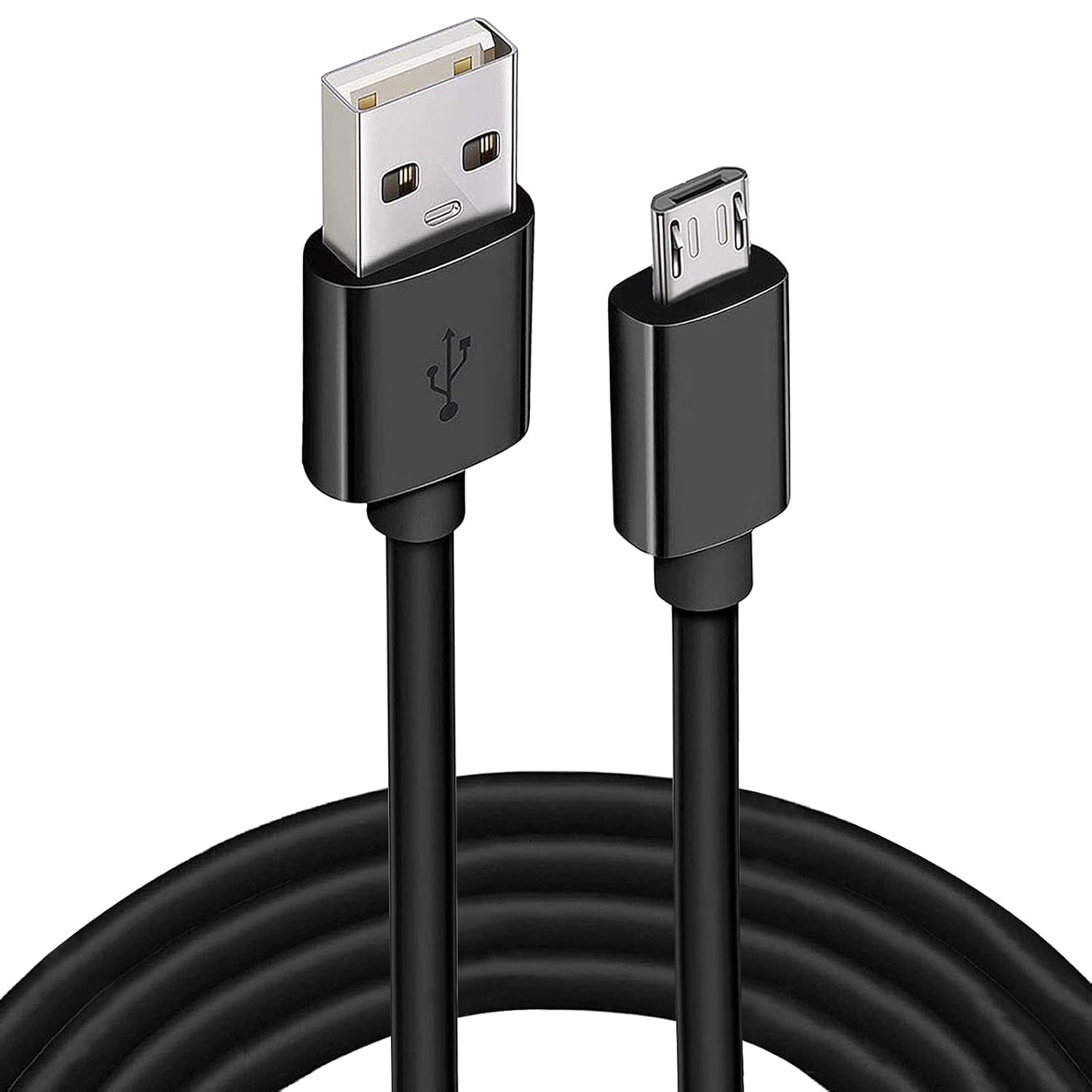 Micro USB Cable 10ft High Speed Data Transfer Fast Charging Android Phone Charger Cord for Kindle Fire Samsung Galaxy Note 5 4 S6 Edge J7 J7V J5 J3 LG E4 E5 E6 Tablet PS4 Xbox Car-Black