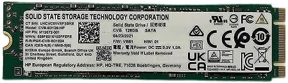 Internal SSD, 128GB SATA Solid State Drive, M.2 2280 B+M Key, Model CVB-8D128, OEM Package CVB-8D128-HP