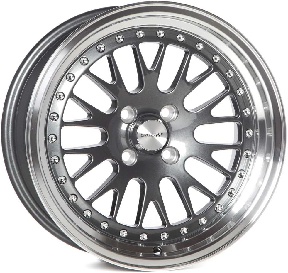 Circuit Performance CP21 16×8 Gun Metal Wheel 4×100 [+25mm] compatible with Honda Civic EK EG, Acura Integra, BMW E30, Mazda Miata