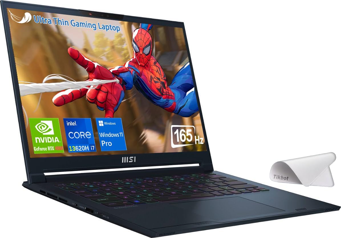 MSI Stealth 14 FHD Ultra Thin Gaming Laptop – 14″ 165Hz FHD-Intel Core i7-13620H – RTX 4060 – Thunderbolt 4 – w/Mouse pad (Win 11 Pro, 64GB RAM | 1TB PCIe SSD)