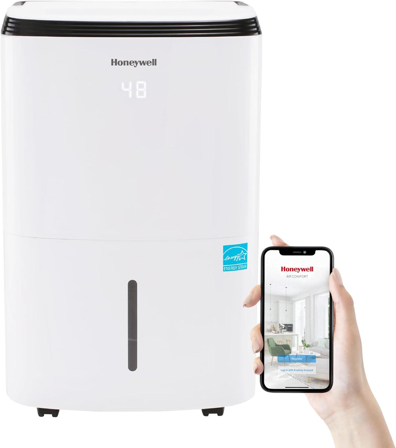 Honeywell 1500 Sq. Ft. Energy Star Smart Dehumidifier for Home Basements & Large Rooms, with WiFi, Alexa Voice Control and Anti-Spill Design – 23 Pint (Previously 30 Pint)