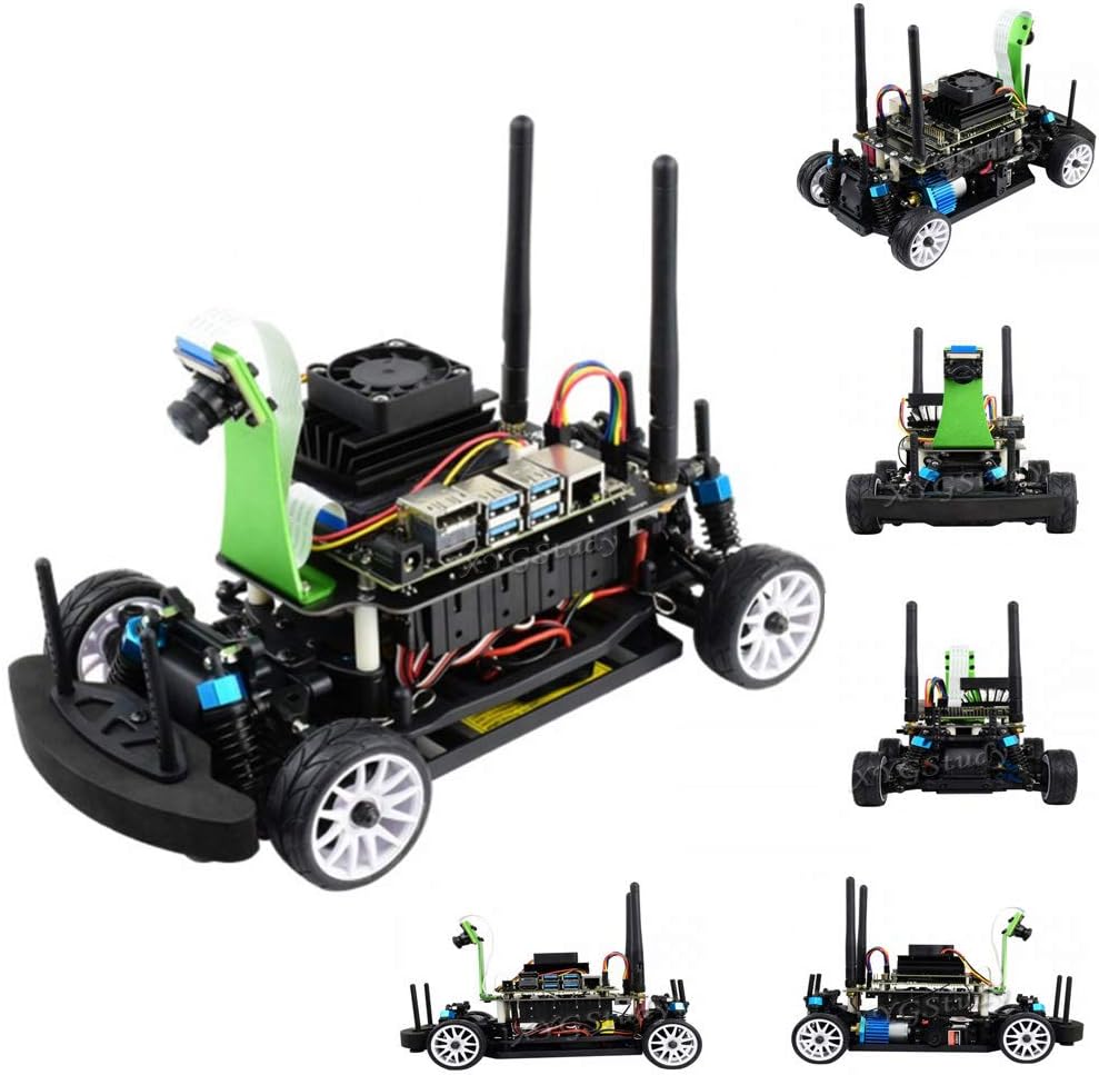 JetRacer Pro AI Kit Accessories for Jetson Nano to Build High Speed AI Racing Robot Car with Front Camera Eye Dual-Band Wireless WiFi for Deep Learning Self Driving DonkeyCar @XYGStudy