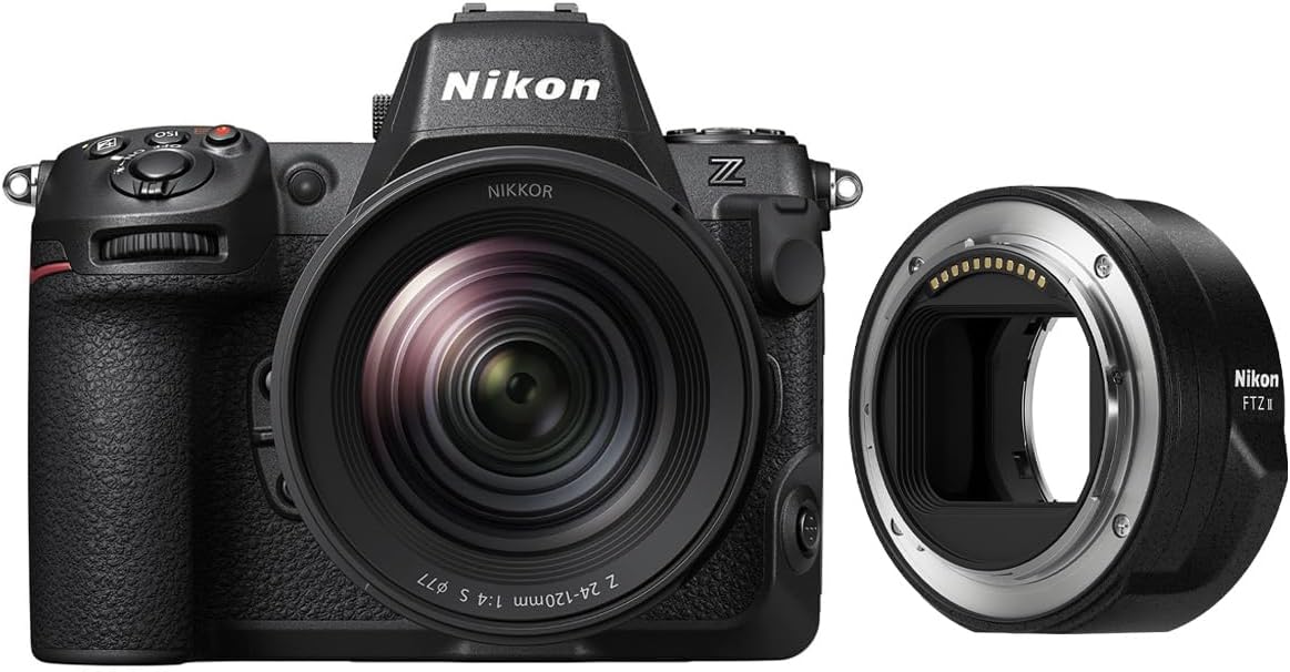 Nikon Z8 Mirrorless Camera with 24-120mm f/4 Lens and FTZ II Adapter Kit