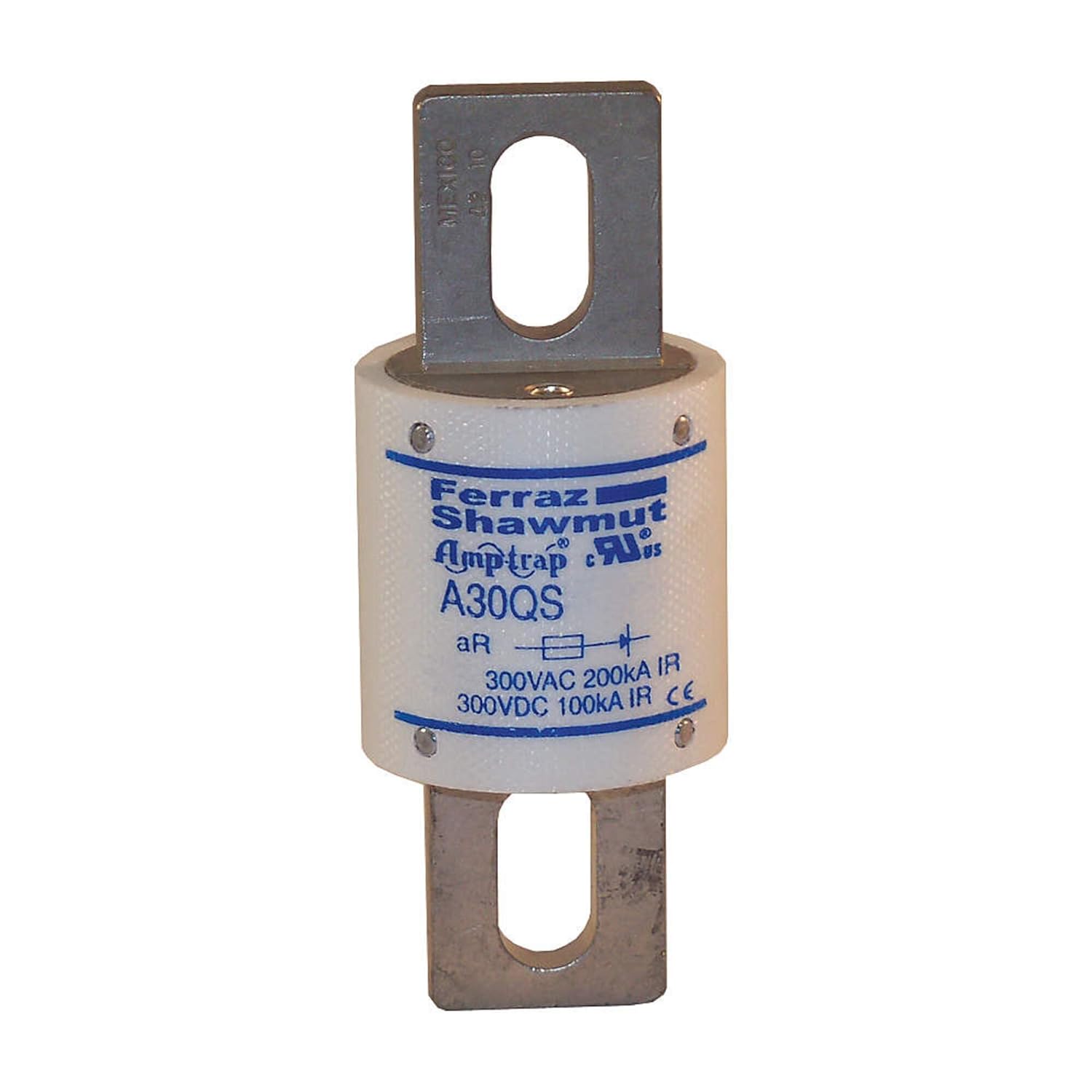 Mersen A30QS500-4 Amp-Trap Semiconductor Protection Fuse, 300VAC/DC, 200kA AC/100kA DC, 500 Ampere, 1.22″ Diameter x 3.13″ Length