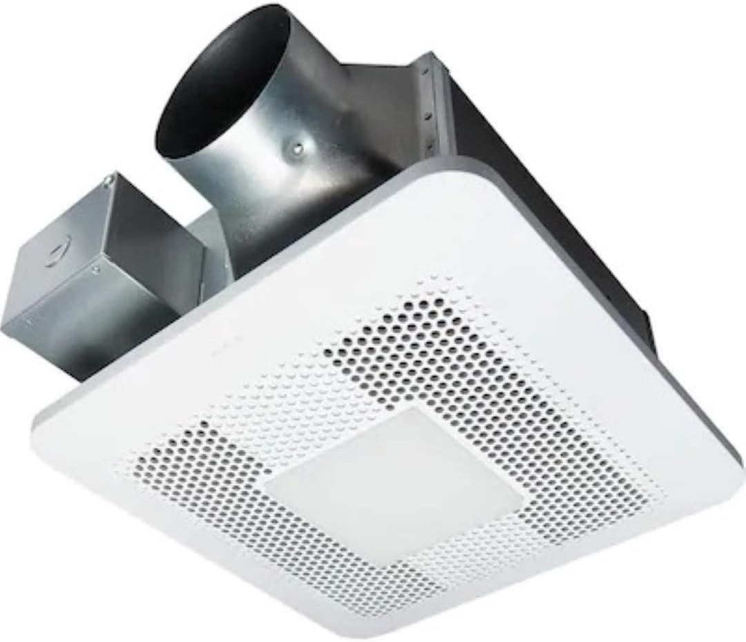 Panasonic 1.0-Sone 110-CFM White Bathroom Fan LED Energy Star