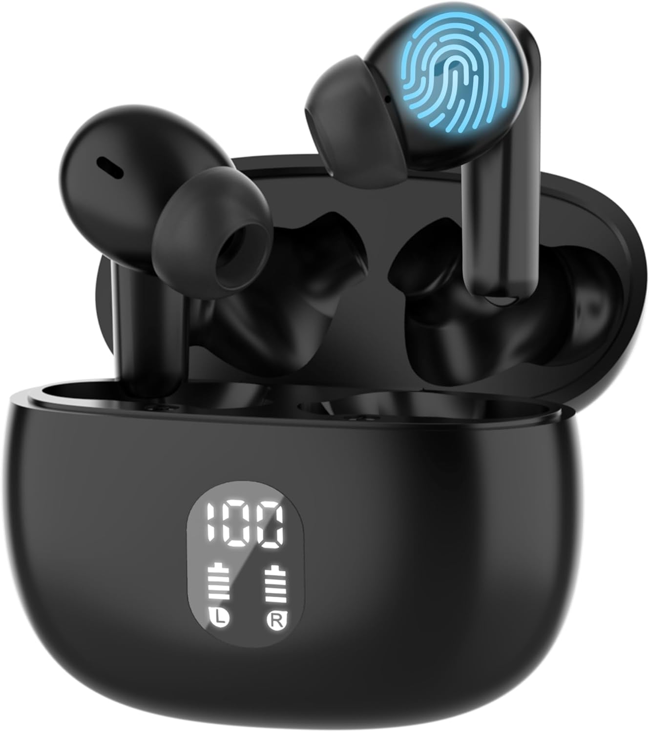 Ai Language Translation Earbuds, in-Ear 3-in-1 Translator Earbuds, 144-language Real-time Two-Way Earbuds, HD Sound, Long Battery Life, Ideal for Travel and Business, Black