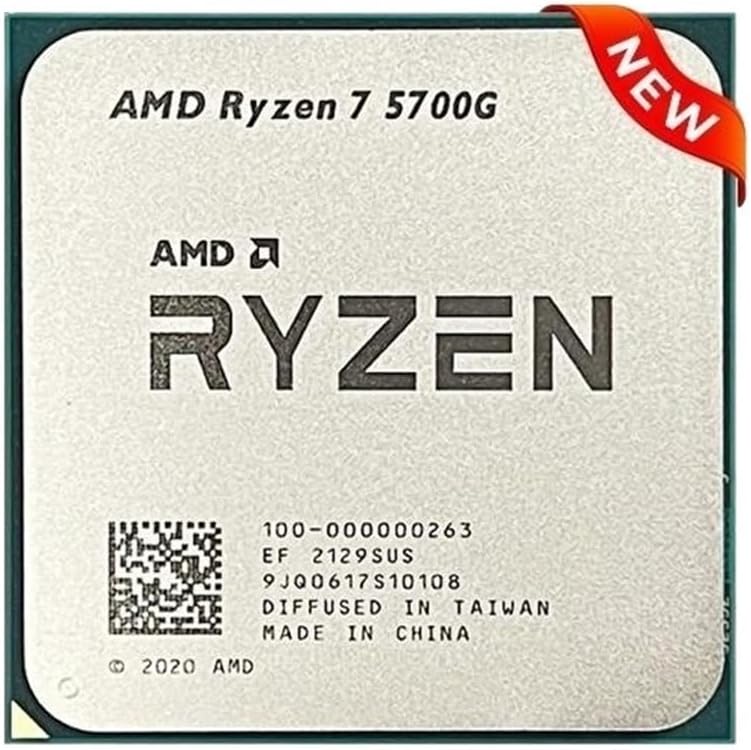 CPU Processor AMD Ryzen 7 5700G Processor Vega 8 R7 5700G Desktop CPU 4.6GHz 8-Crore 16-Thread Integrated Graphics for PC Gamer, Zhanglin666