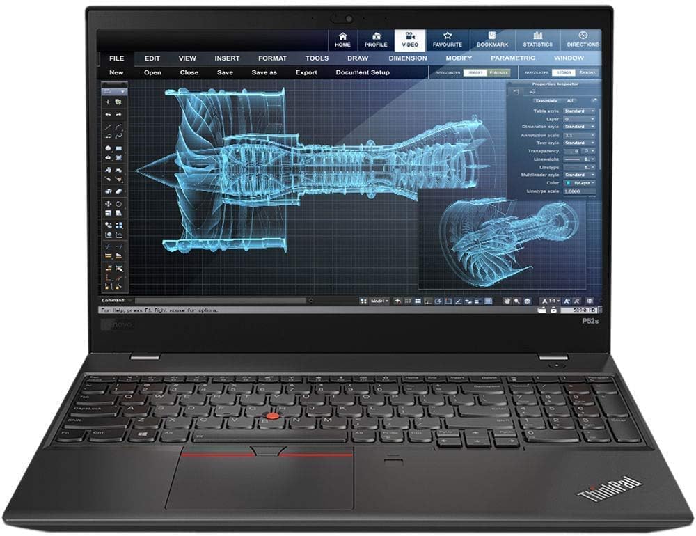 Lenovo ThinkPad P52s 20LCS0LV00 15.6″ Mobile Workstation Ultrabook 1920 x 1080 Core i7-8550U 16 GB RAM 512 GB SSD Black Windows 10 Pro 64-bit NVIDIA Quadro P500 2GB (Renewed)