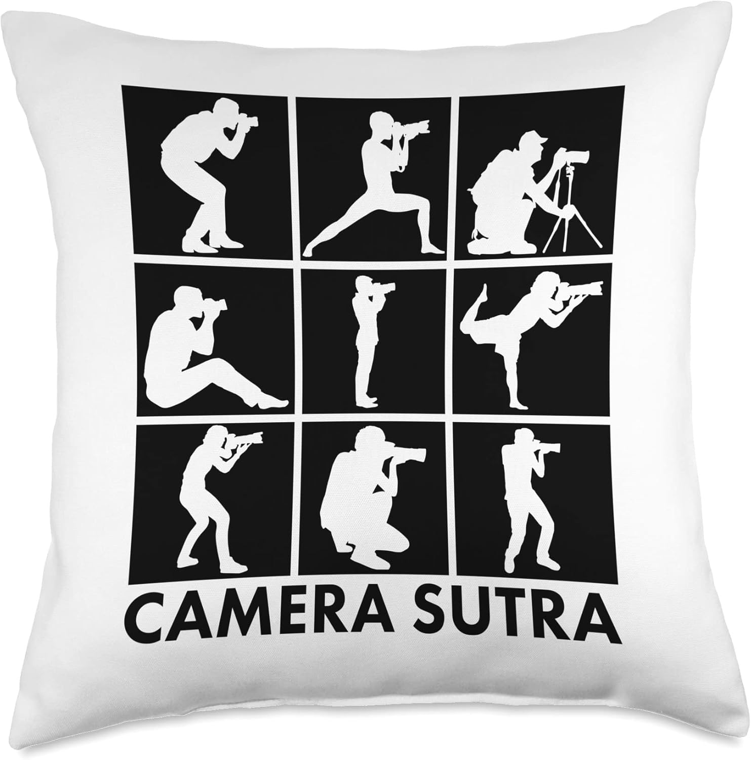 Sutra Photographer Photography Camera Throw Pillow, 18×18, Multicolor